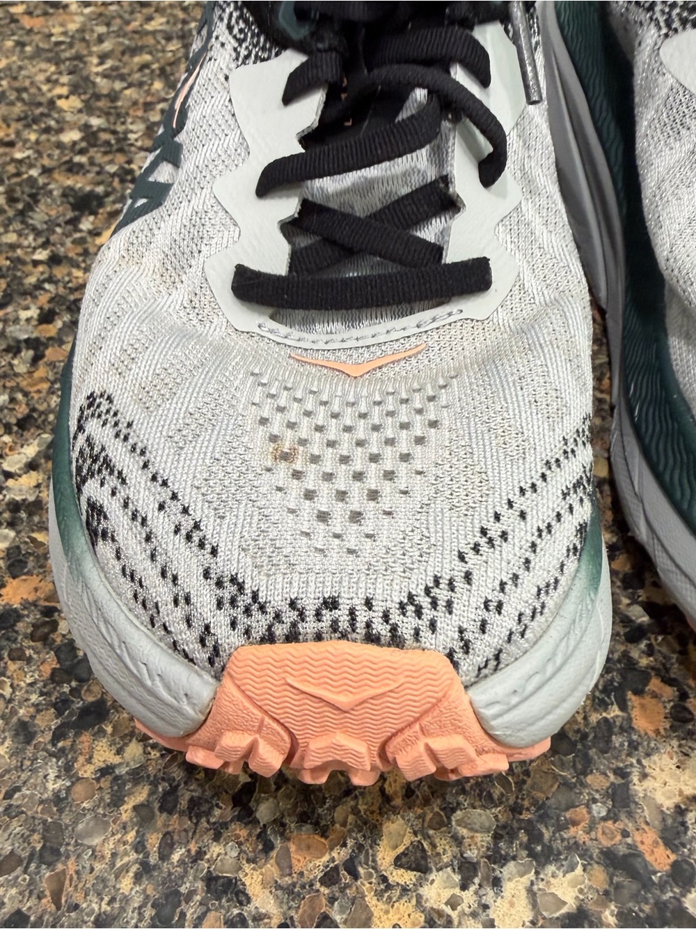 Hoka White, Black & gray challenger atr Lace-Up Running Shoes ladies 8 - Picture 2 of 11